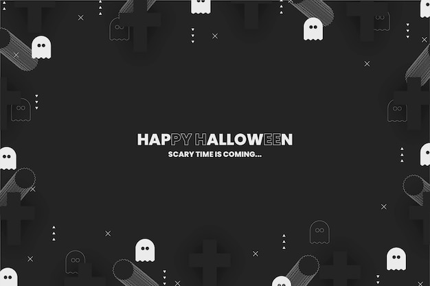 Free vector flat halloween background