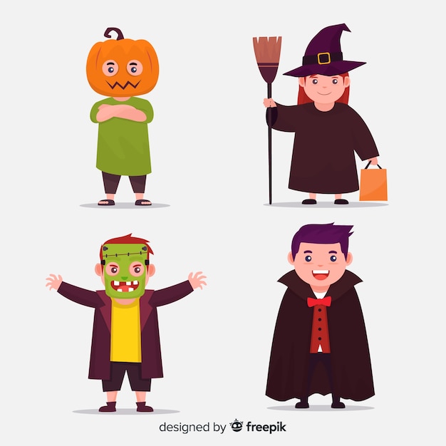 フラットハロウィン子供衣装コレクション