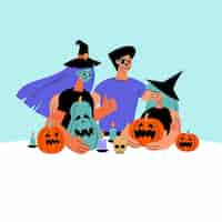 Free vector flat halloween illustration