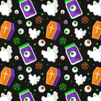 Free vector flat halloween pattern design