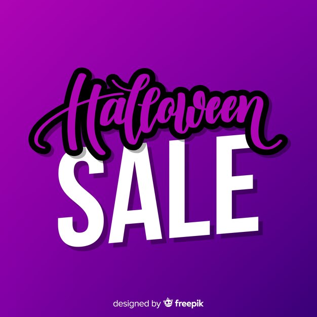 Free vector flat halloween sales background