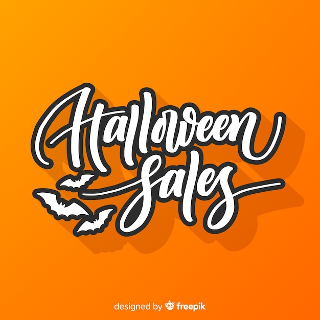Flat halloween sales background