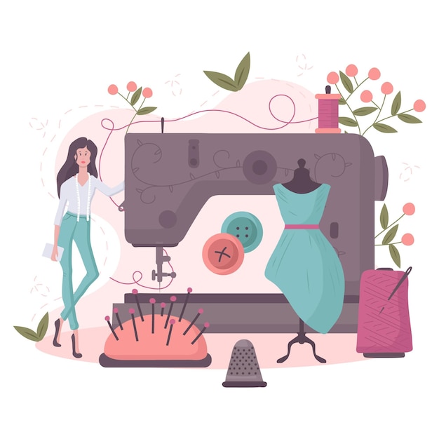 Illustrazione disegnata a mano di stilista di moda