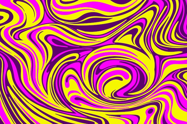 Free Vector flat-hand drawn psychedelic groovy background
