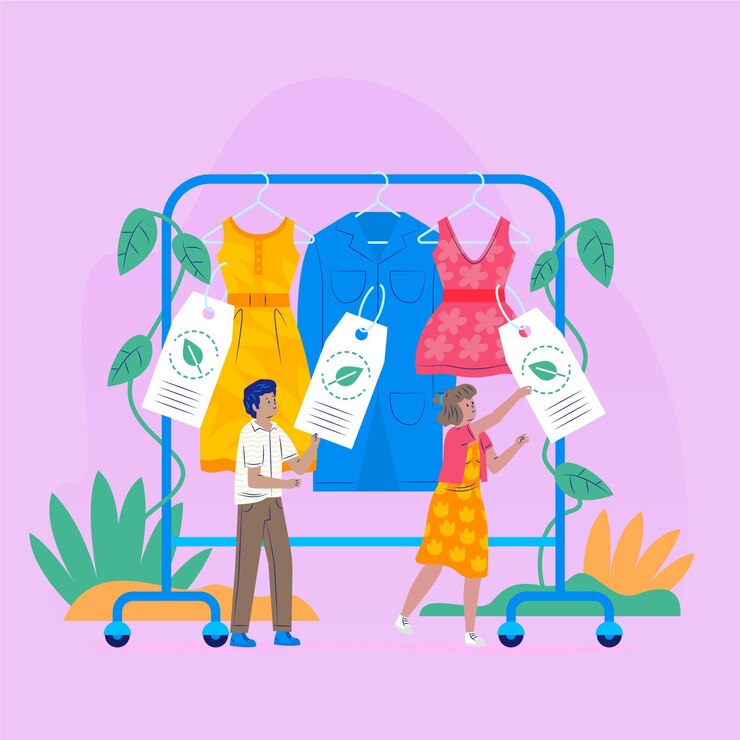 Free Vector flat-hand drawn sustainable fashion illustration