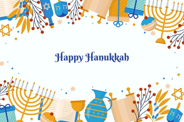 flat hanukkah background