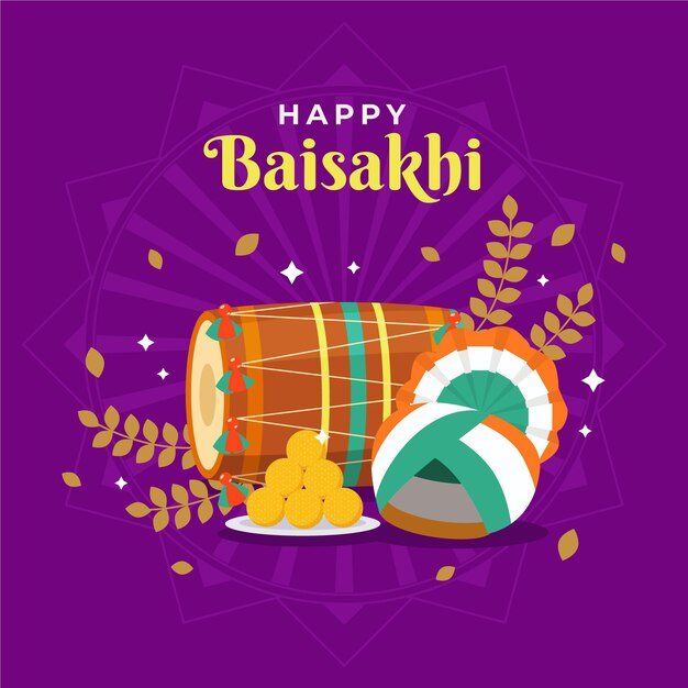 평면 행복 baisakhi 그림