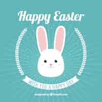 Free vector flat happy easter day background