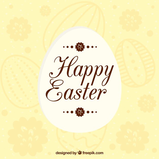 Flat happy easter day background