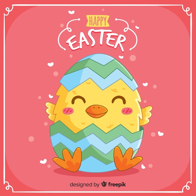 Free vector flat happy easter day background