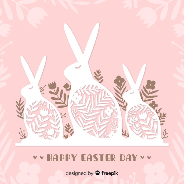 Free vector flat happy easter day background