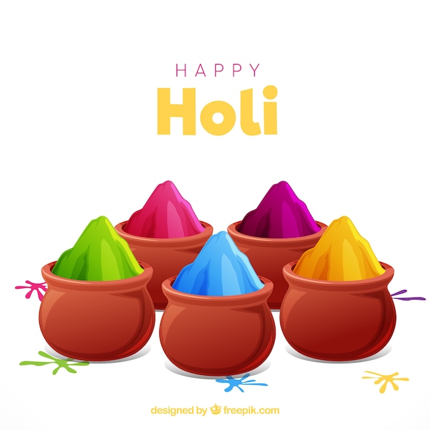 Free vector flat happy holi background