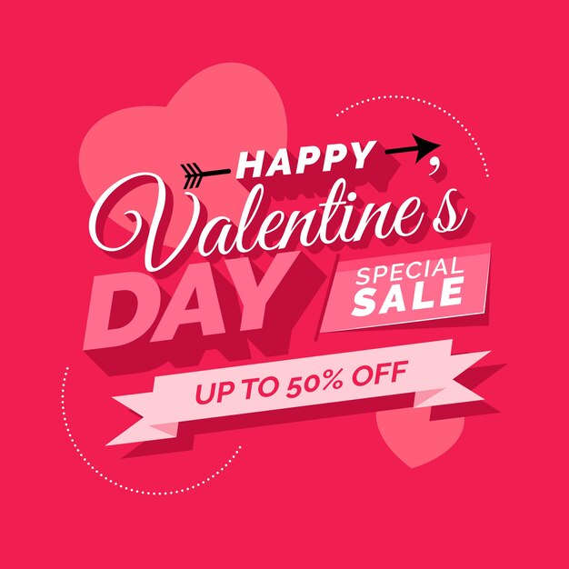 Flat happy valentine's day sale