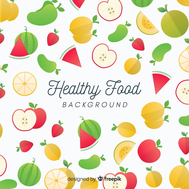 Flat healthy food background