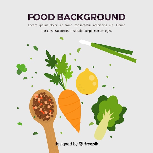 Free vector flat healthy food background