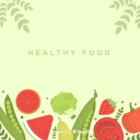flat healthy food background