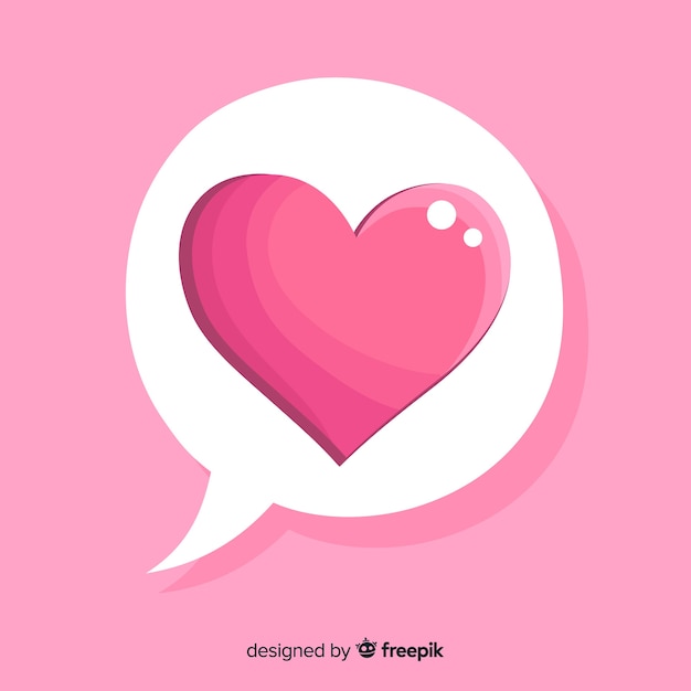 Free vector flat heart background