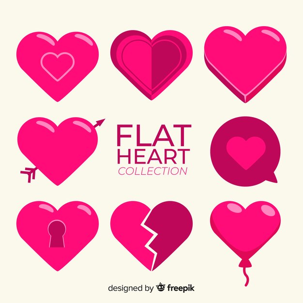 Flat heart collection