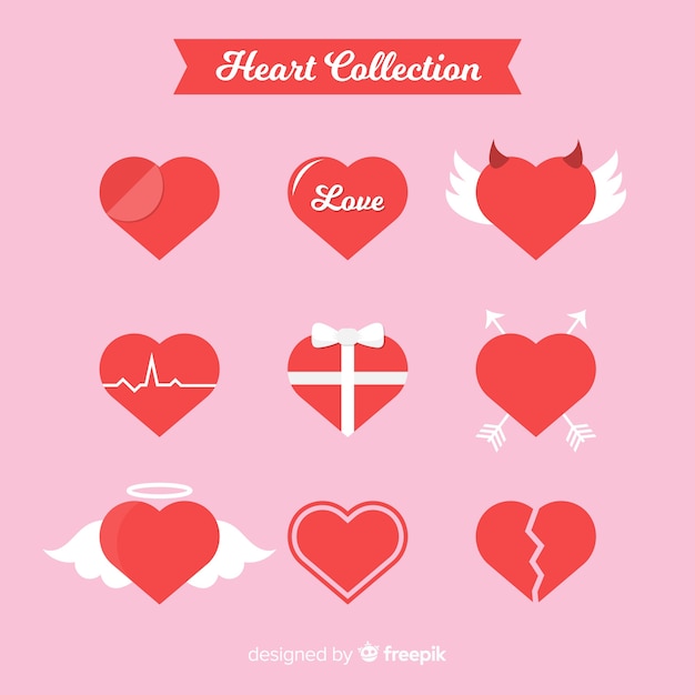 Flat heart set