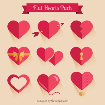 Flat hearts pack