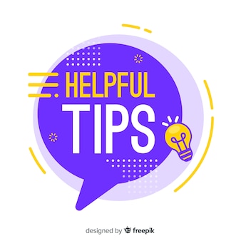 Flat helpful tip colorful background