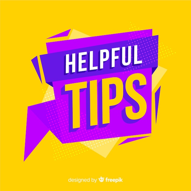 Free vector flat helpful tips concept