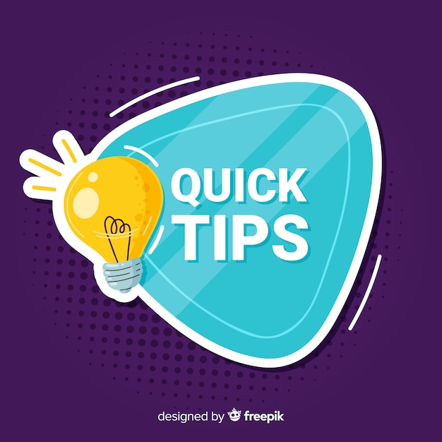 Free vector flat helpful tips concept