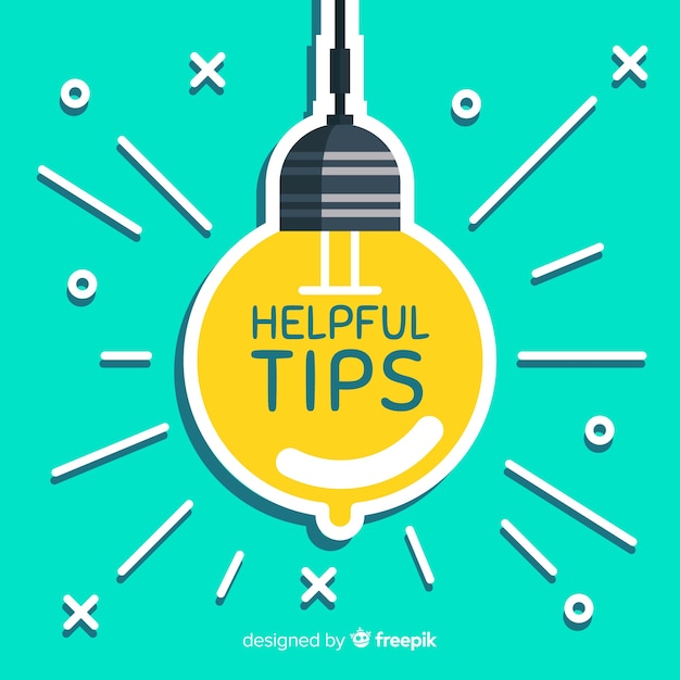 Free vector flat helpful tips concept