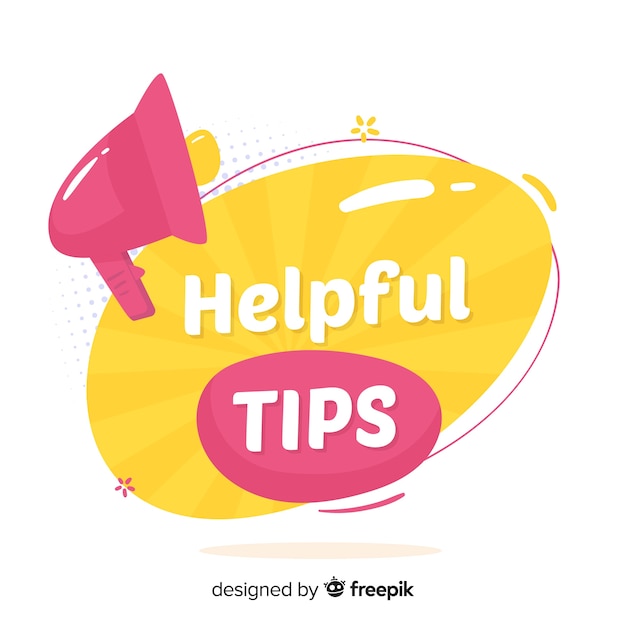 Flat helpful tips concept
