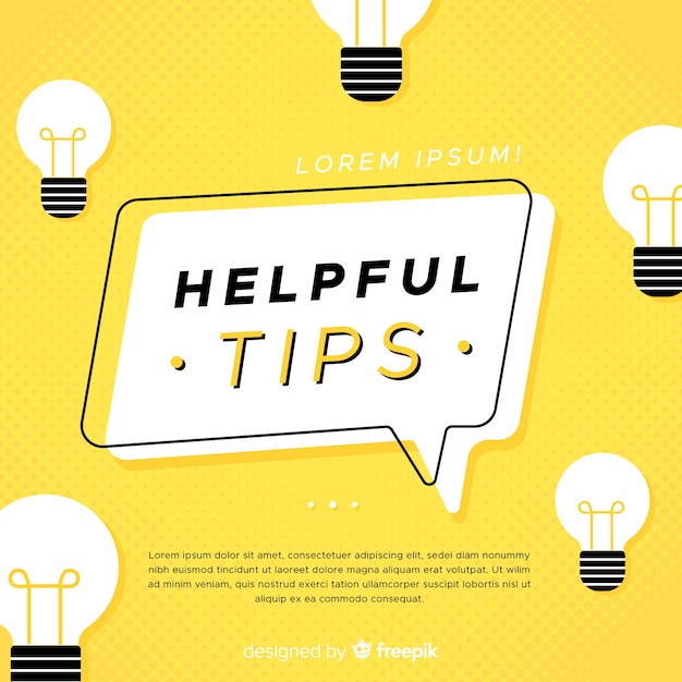 Free vector flat helpful tips concept