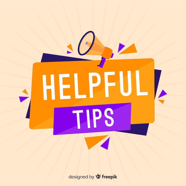 Flat helpful tips concept