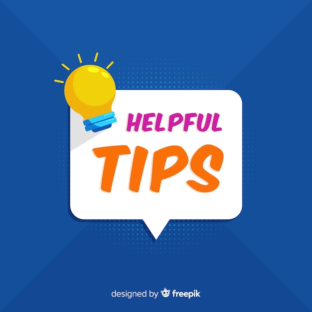 Free vector flat helpful tips