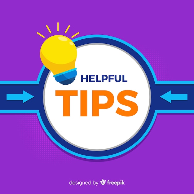 Free vector flat helpful tips