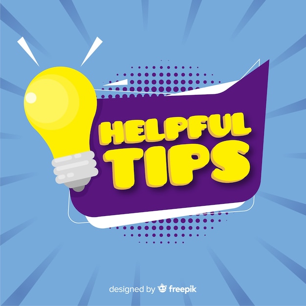 Free vector flat helpful tips