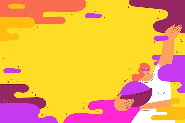 Free vector flat holi background