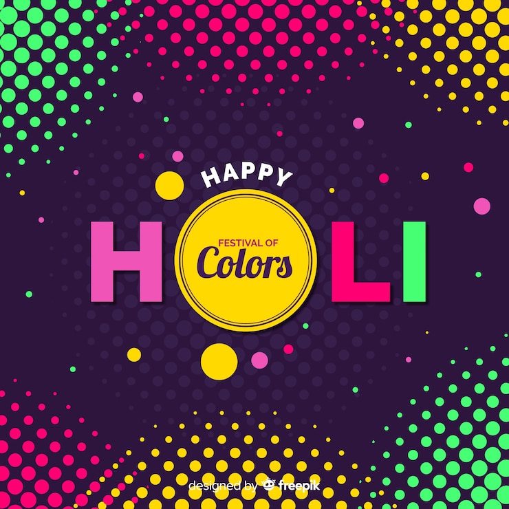 मुफ़्त वेक्टर flat holi festival background