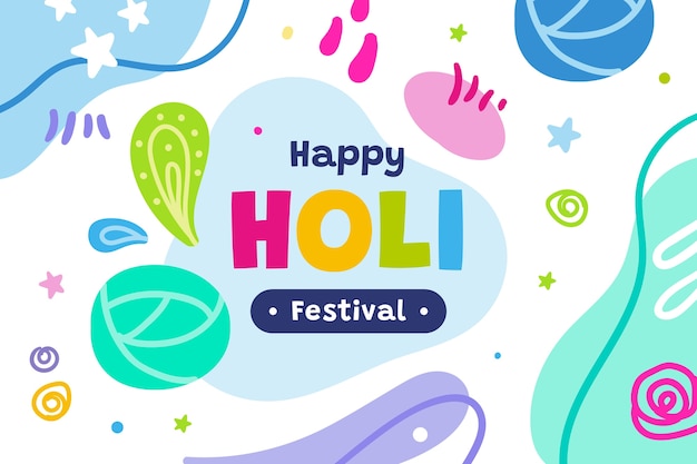 Free Vector flat holi festival celebration background