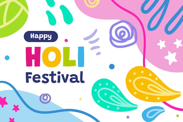 Free vector flat holi festival celebration background