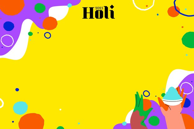 Free Vector flat holi festival celebration background