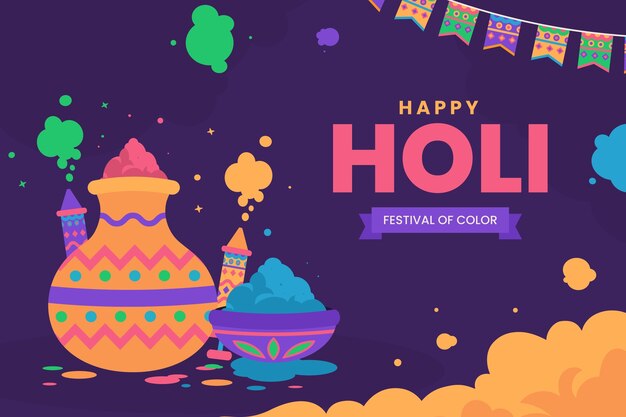 Флэт празднование фестиваля Холи
