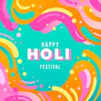 Free vector flat holi festival illustration