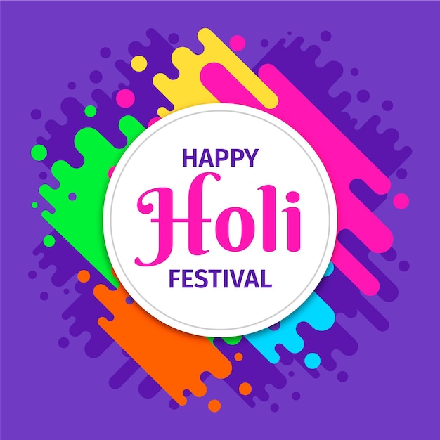 Flat holi festival illustration