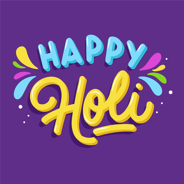 Free vector flat holi festival illustration