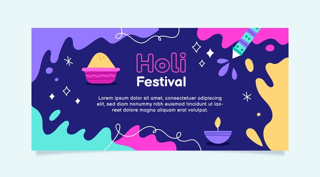 평면 holi 가로 배너 서식 파일