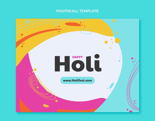 플랫 holi photocall 템플릿