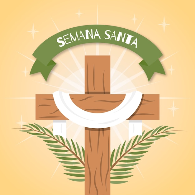 Free vector flat holy week concept