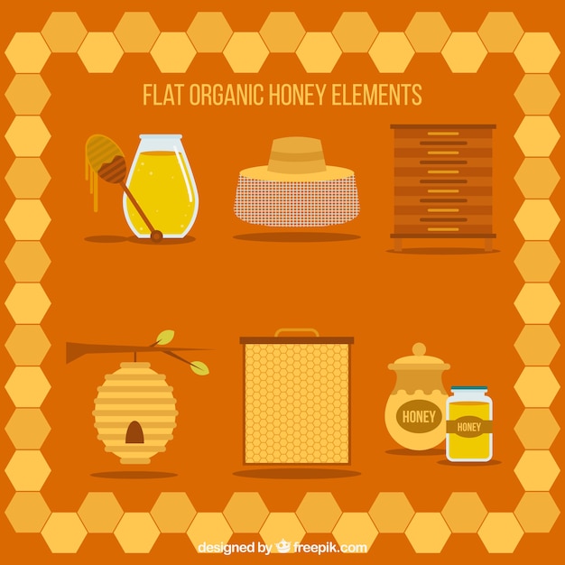 Flat honey elements