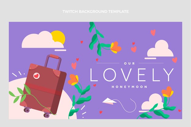 Flat honeymoon twitch background