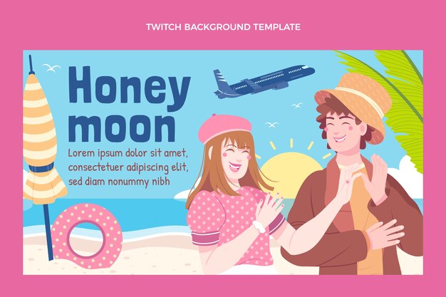 Flat honeymoon twitch background