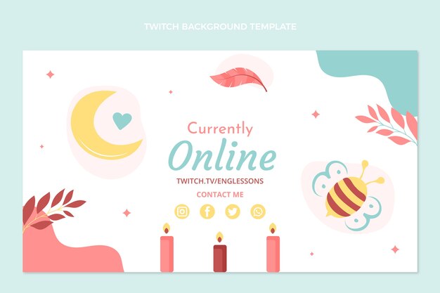 Flat honeymoon twitch background